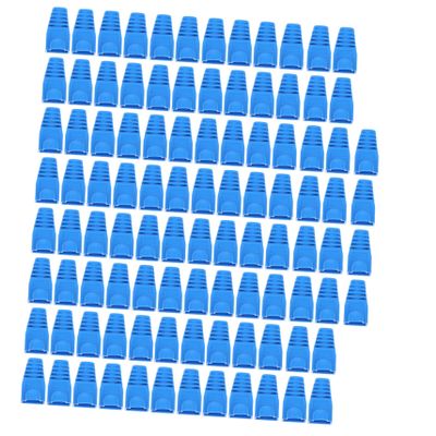 POPETPOP 100pcs Ethernet Connector Boot Covers Plastic Network Cable Caps for Dust Resistance and Extended Service Life