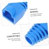 POPETPOP 100pcs Ethernet Connector Boot Covers Plastic Network Cable Caps for Dust Resistance and Extended Service Life view 3