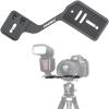 INNOREL Camera Flashlight Tripod Bracket Professional Multi-Functional Portable Universal Aluminum Bracket with Dual 1/4" Screw Mount Holder for DSLR Camera Stand Shooting LED Light Stand Microphone view 1