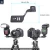 INNOREL Camera Flashlight Tripod Bracket Professional Multi-Functional Portable Universal Aluminum Bracket with Dual 1/4" Screw Mount Holder for DSLR Camera Stand Shooting LED Light Stand Microphone view 3