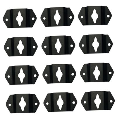 TEHAUX 20pcs Small Speaker Hanger Brackets Wall Mount Audio Speaker Hooks Hanger Plates for Surround Simple Design Easy Installation