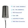 Boobrie 2x2 MIMO Omnidirectional Antenna 5G/4G LTE 700-3800MHz & 2.4Ghz WiFi Antenna High Gain Waterproof Outdoor WiFi Antennas with 2x6.56ft SMA Cables for IoT/Router/Networking/Tracking Equipment view 2