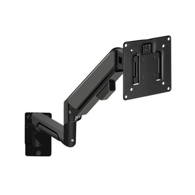 Arm Monitor, Aluminum Single Monitor Wall Mount, Full Motion Pneumatic Spring Monitor Mount Arm for Screens up to 32 inches and 19.8 lbs, Max VESA 100x100 Monitor Arm Stand Adjustable