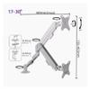 Arm Monitor, Single Monitor Arm Fits 17-30" Screens Within 19.8 lbs, Adjustable Gas Spring Monitor Desk Mount with C-Clamp & Grommet Base, Max VESA 100x100mm Monitor Arm Stand Adjustable(Silver Gray) view 2