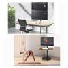 Arm Monitor, Dual Monitor Mount Stand with Keyboard Tray, 14"-43" Mulitiuse Rolling Monitor Floor Stand Mobile Workstation, Height Adjustable Gas Spring Monitor Mount Monitor Arm Stand Adjustable(17"- view 4