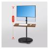 Arm Monitor, Floor Standing Single Monitor Mount, Movable Monitor Stand with Keyboard Tray and Wheels, 14"-43" Adjustable Gas Spring Monitor Arm holds up to 33.0lbs Monitor Arm Stand Adjustable(17"-43 view 3