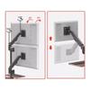 Arm Monitor, Floor Standing Single Monitor Mount, Movable Monitor Stand with Keyboard Tray and Wheels, 14"-43" Adjustable Gas Spring Monitor Arm holds up to 33.0lbs Monitor Arm Stand Adjustable(17"-43 view 4