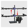 Arm Monitor, 6 Monitor Mount Desk Stand, Height Adjustable Steel Monitor Stand with Full Articulation Mount Arm for Most 17-32" Monitors, Holds up to 19.8lbs per Arm Monitor Arm Stand Adjustable view 4