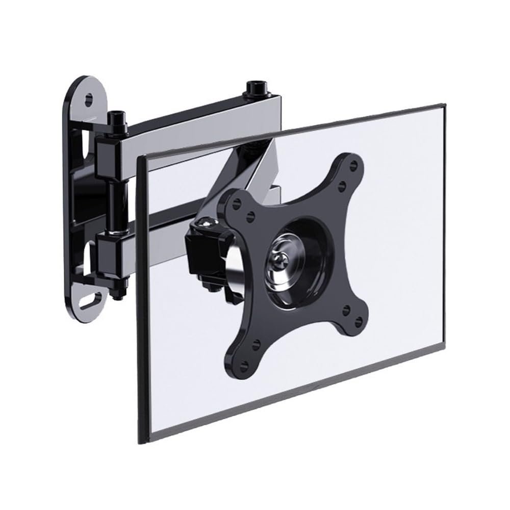Arm Monitor, Single Monitor Wall Mount for Most 10-27" Monitors Within 33.0 lbs, Full Motion Adjustable Wall Mount Articulating Arms Swivel Tilt Extension Rotation Monitor Arm Stand Adjustable