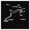 Arm Monitor, Single Monitor Mount - Single Monitor Arm Desk Mount, Fully Adjustable Mechanical Spring Monitor Arm with VESA Mount, Fits 17-32" Screens Within 19.8 lbs Monitor Arm Stand Adjustable view 2