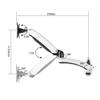 Arm Monitor, Monitor Wall Mount for 15-32 inch Screens, Gas Spring Single Wall Mount Monitor Arm Holds up to 17.6lbs, VESA 75x75/100x100 mm Monitor Arm Stand Adjustable(Black) view 2