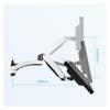 Arm Monitor, Monitor Wall Mount for 15-32 inch Screens, Gas Spring Single Wall Mount Monitor Arm Holds up to 17.6lbs, VESA 75x75/100x100 mm Monitor Arm Stand Adjustable(Black) view 3