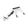 Arm Monitor, Wall Mount Monitor Arm with Laptop Tray, Aluminum Gas Spring Full Motion Laptop Mount Arm Fits Max 32 inch, 19.8 lbs Screens/ 10-17" Laptop Monitor Arm Stand Adjustable(White) view 1