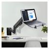 Arm Monitor, Wall Mount Monitor Arm with Laptop Tray, Aluminum Gas Spring Full Motion Laptop Mount Arm Fits Max 32 inch, 19.8 lbs Screens/ 10-17" Laptop Monitor Arm Stand Adjustable(White) view 4