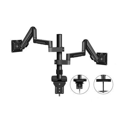Arm Monitor, Dual Monitor Mount Fits Max 32 Inch, 4.4-19.8 Lbs Screens, Fully Adjustable Dual Monitor Arm Desk Mount with Tilt, Swivel, Rotation, VESA 75/100mm Monitor Arm Stand Adjustable(Black)