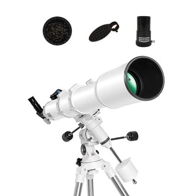 102mm Large Astronomical for Professionals, Children's Ultra-Clear Space RefractorSky Monocular Adults Kids Monoscope Xmas Gift White,E