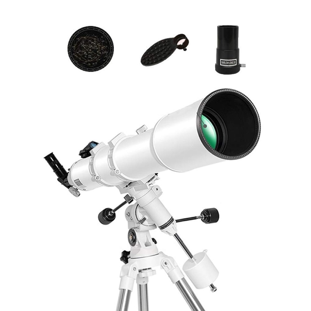 102mm Large Astronomical for Professionals, Children's Ultra-Clear Space RefractorSky Monocular Adults Kids Monoscope Xmas Gift White,E