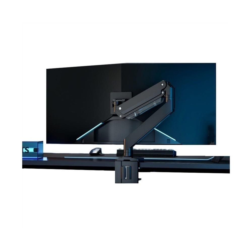Arm Monitor, Single Monitor Desk Mount Holds 4.4-39.6 lbs and 17-49'' Heavy Duty Screens, Gas Spring Single Monitor Mount Arm with Clamp/Grommet Base, VESA 75/100mm Monitor Arm Stand Adjustable