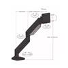 Arm Monitor, Single Monitor Desk Mount Holds 4.4-39.6 lbs and 17-49'' Heavy Duty Screens, Gas Spring Single Monitor Mount Arm with Clamp/Grommet Base, VESA 75/100mm Monitor Arm Stand Adjustable view 2