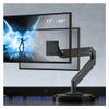 Arm Monitor, Single Monitor Desk Mount Holds 4.4-39.6 lbs and 17-49'' Heavy Duty Screens, Gas Spring Single Monitor Mount Arm with Clamp/Grommet Base, VESA 75/100mm Monitor Arm Stand Adjustable view 3
