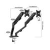 Arm Monitor, Dual Monitor Mount for Most 17-30" Screens, Each Arm Holds Max 19.8lbs, Dual Monitor Desk Mount Arm with Height-Adjustable/Tilt/Swivel/Rotate Monitor Arm Stand Adjustable(Black) view 2