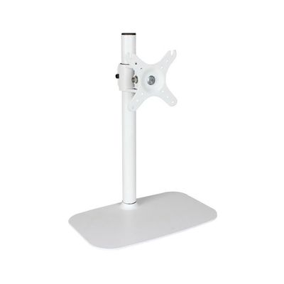 Arm Monitor, Single Monitor Stand Fits Most 14"-32" Screens, Free Standing Steel Monitor Mount Adjustable Monitor Desk Stand Hold up to 18.7lbs, VESA Mount 75/100mm Monitor Arm Stand Adjustable(White)