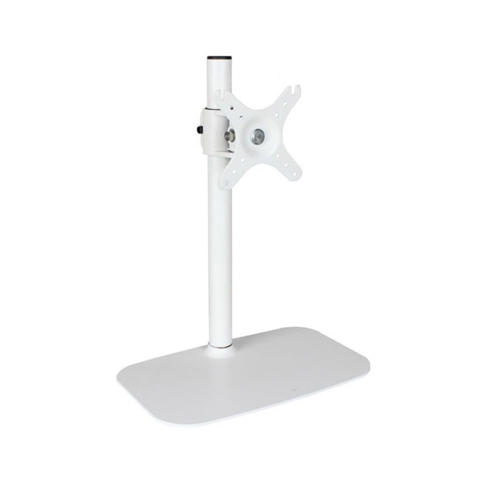 Arm Monitor, Single Monitor Stand Fits Most 14"-32" Screens, Free Standing Steel Monitor Mount Adjustable Monitor Desk Stand Hold up to 18.7lbs, VESA Mount 75/100mm Monitor Arm Stand Adjustable(White)