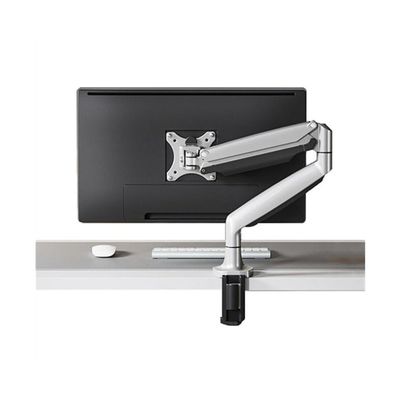 Arm Monitor, Aluminum Monitor Arm Stand, Single Monitor Desk Mount for 13-32" Screens, Adjustable Gas Spring Monitor Arm with Tilt, Swivel, Rotation, VESA 75/100mm Monitor Arm Stand Adjustable