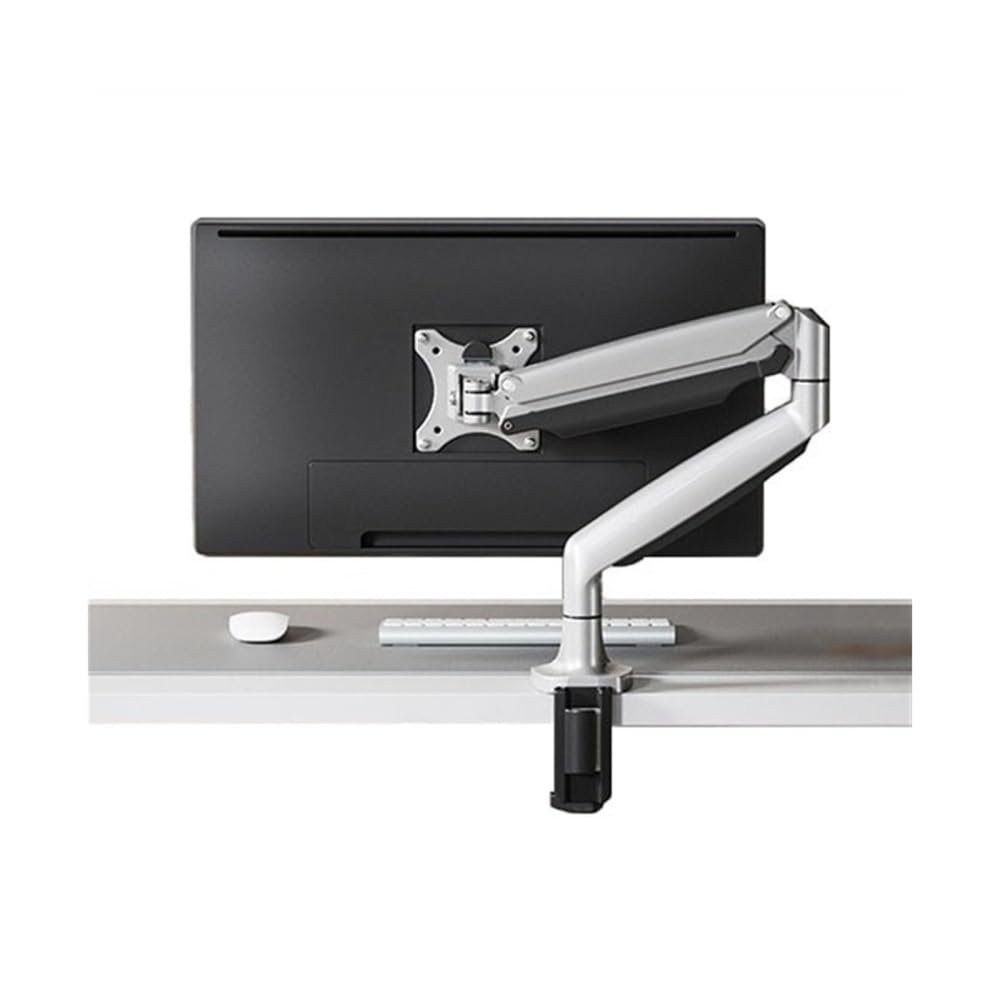 Arm Monitor, Aluminum Monitor Arm Stand, Single Monitor Desk Mount for 13-32" Screens, Adjustable Gas Spring Monitor Arm with Tilt, Swivel, Rotation, VESA 75/100mm Monitor Arm Stand Adjustable