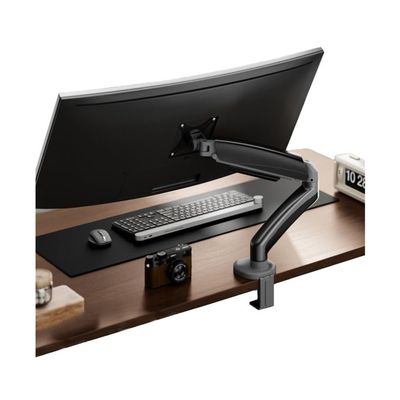 Arm Monitor, Single Monitor Desk Mount, Adjustable Mechanical Spring Monitor Arm Fits Max 32 Inch, 4.4-19.8 lbs Screen, with Clamp/Grommet Mounting Base Monitor Arm Stand Adjustable(Gray)