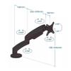Arm Monitor, Single Monitor Desk Mount, Adjustable Mechanical Spring Monitor Arm Fits Max 32 Inch, 4.4-19.8 lbs Screen, with Clamp/Grommet Mounting Base Monitor Arm Stand Adjustable(Gray) view 2