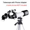 70mm Refractor Kids,16X-67X Portable Astronomical with Adjustable Tripod, Carry Bag, Phone Adapter, Christmas and Birthday Gifts for Beginners, Adults view 2