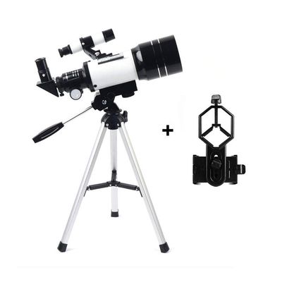 for Kids Adults Beginners, 70mm Aperture 300mm for Astronomy BAK4 Prism Lens Astronomical Refractor with Smartphone Mount and Tripod to Explore Moon Planets