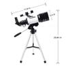 for Kids Adults Beginners, 70mm Aperture 300mm for Astronomy BAK4 Prism Lens Astronomical Refractor with Smartphone Mount and Tripod to Explore Moon Planets view 3