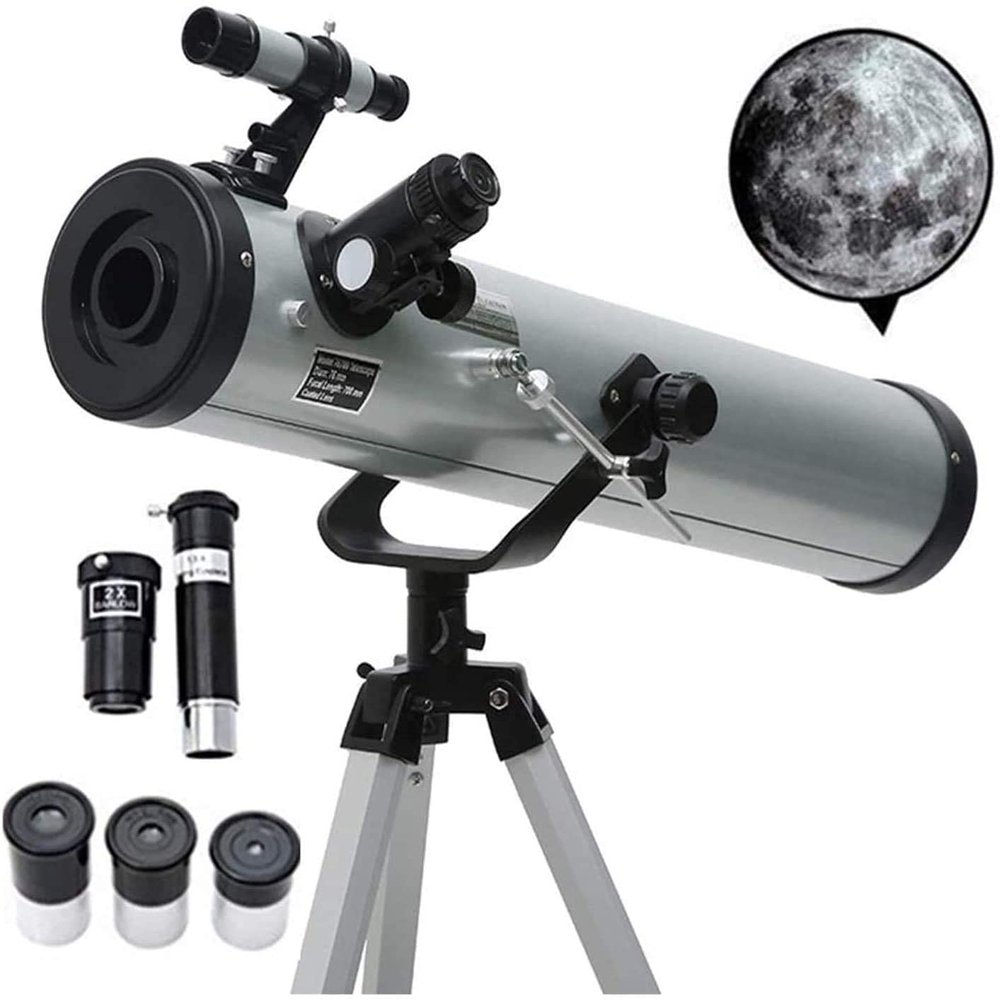 ,76Mm Aperture Mount Astronomical Refracting Adjustable Portable Travel s with Phone Adapter Ideal for Beginners