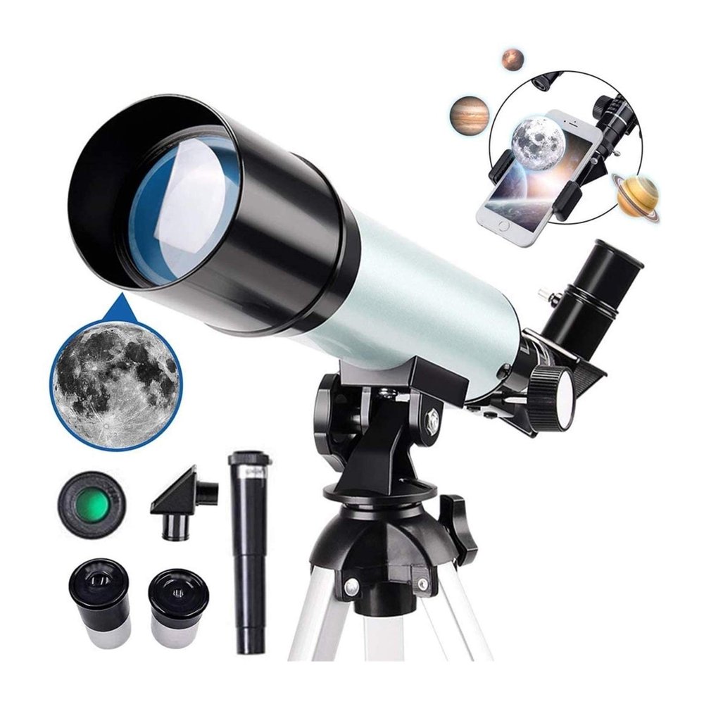 , 50Mm Astronomy for Beginners Adults and Kids Refractor 360Mm Focal Length Compact Smartphone Adapter and Portable Watching The Moon