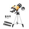 - Refractor - Fully Coated Glass Optics - Adjustable Height Tripod  Bonus Astronomy Software Package Adapter to Observe Moon and Planet view 1