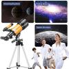- Refractor - Fully Coated Glass Optics - Adjustable Height Tripod  Bonus Astronomy Software Package Adapter to Observe Moon and Planet view 2