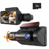 360 Rotating Dual Dash Cam for Cars, 2 Channel Front and Inside Car Camera with 1440P, 170 Wide Angle, Night Vision, Built-in WDR, Free 32GB Card view 1
