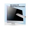 LYLSMGS 25 inch (16:9 Aspect Ratio), Acrylic Desk Privacy Panel, 19-34 inch Hanging Removable Privacy Screen Cover, Anti Blue Light Glare Shield for Cubicle Privacy Screen for Open Office view 3