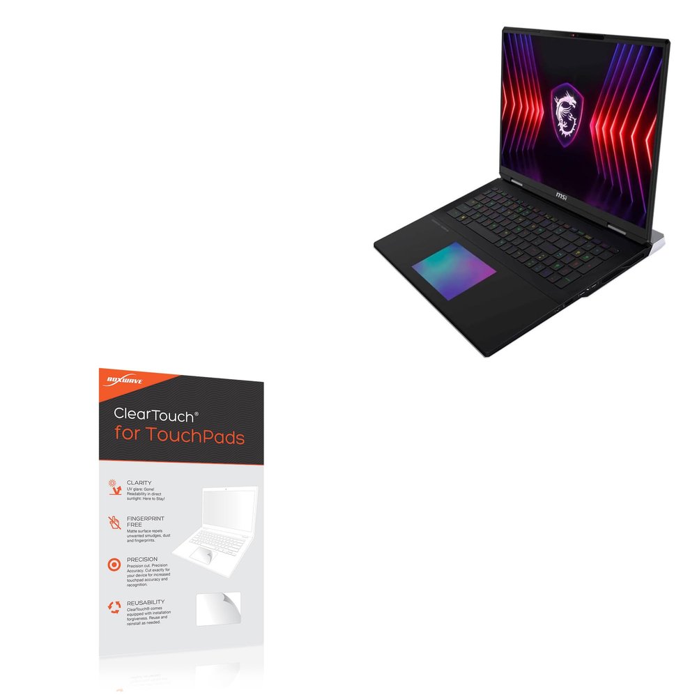 BoxWave Touchpad Protector Compatible with MSI 18" Titan 18 HX AI Gaming Laptop - ClearTouch for Touchpad (2-Pack), Pad Protector Shield Cover Film Skin