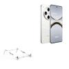 BoxWave Stand and Mount Compatible with Oppo Find X8 Pro - Pocket Aluminum Stand 3-in-1, Portable Multi Angle Viewing Riser - Metallic Silver view 1