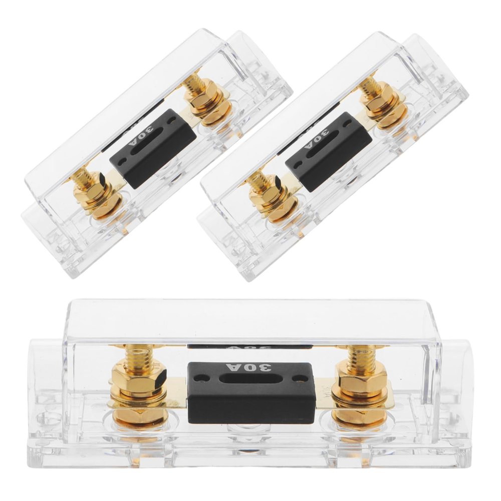 SOLUSTRE 3pcs Audio Fuse Holder Block Automotive Easy Installation for Vehicle Distribution Block