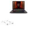 BoxWave Stand and Mount Compatible with MSI 16" Vector 16 HX AI Gaming Laptop - Pocket Aluminum Stand 3-in-1, Portable Multi Angle Viewing Riser - Metallic Silver view 1