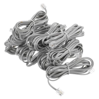 jojofuny 10pcs Pc Telephone Line Extension Cord Copper Conductors for Communication Offices and Hotels Easy to Install Construction