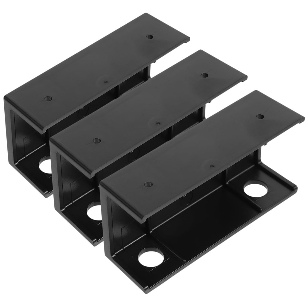 TEHAUX 1set Desk Laptop Holder Bracket Sturdy Storage Mount for Keyboard and Devices Space-Saving Design Easy Installation for Home Office Use Black