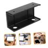 TEHAUX 1set Desk Laptop Holder Bracket Sturdy Storage Mount for Keyboard and Devices Space-Saving Design Easy Installation for Home Office Use Black view 3
