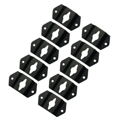TEHAUX 10pcs Iron Hook Hanger Plate for Surround Speakers Wall Mount Brackets for Easy Installation and Strong Weight Support