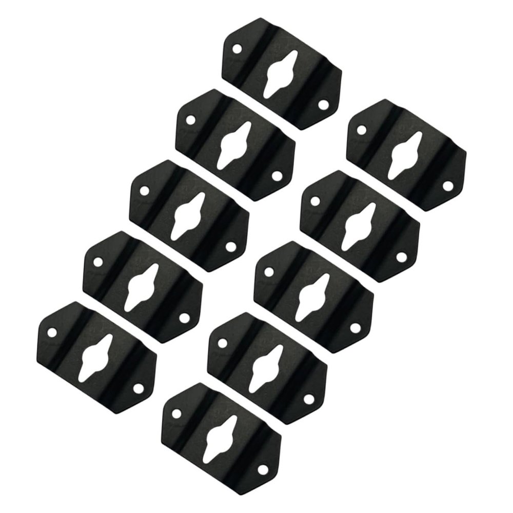 TEHAUX 10pcs Iron Hook Hanger Plate for Surround Speakers Wall Mount Brackets for Easy Installation and Strong Weight Support