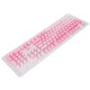 104pcs Custom Keycaps, Pink White PBT Material, Opaque Side Engraving, Oil Coating, Matte Ergonomic Design, Replacement for Most 61/87/104 Mechanical Keyboards view 3